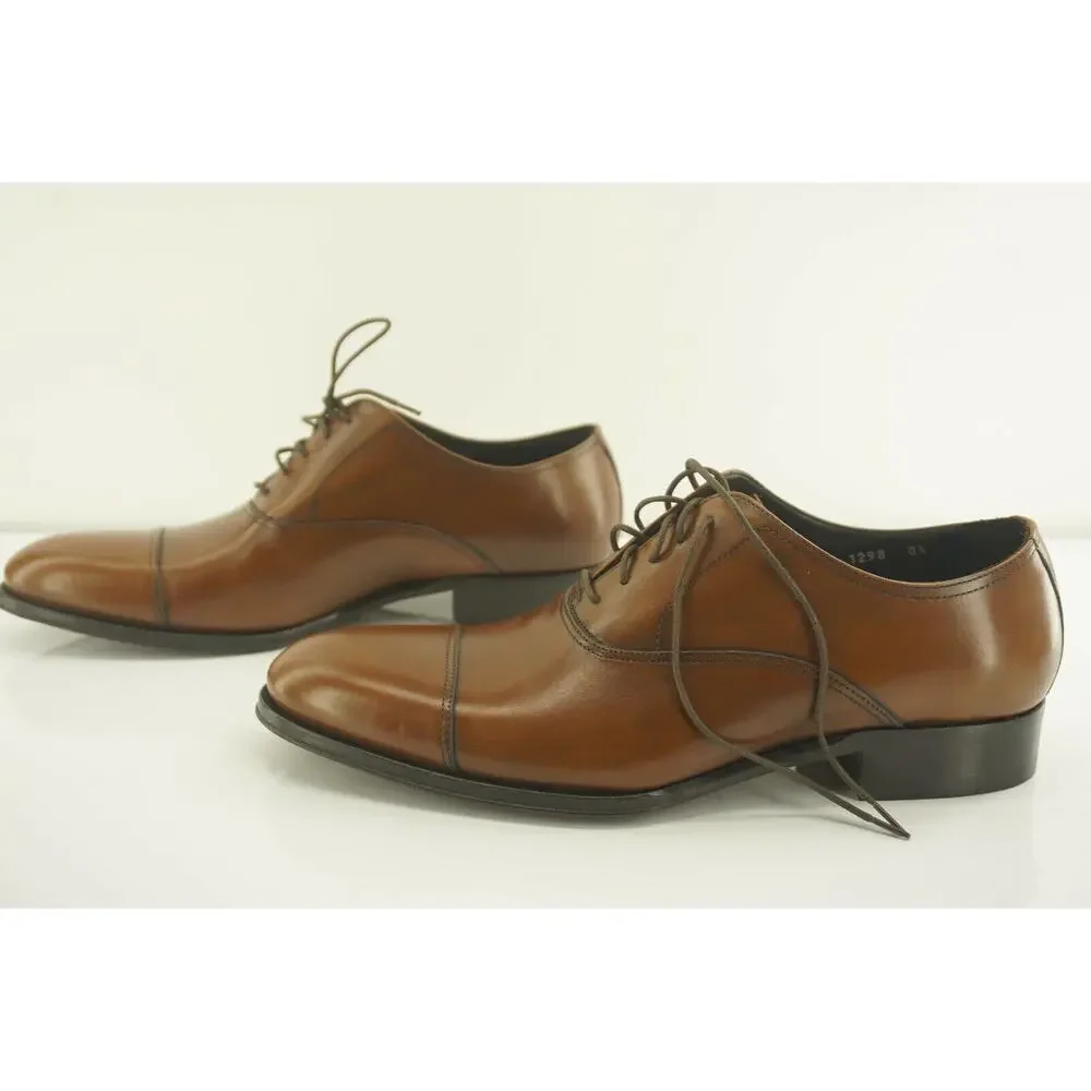 To Boot New York Brandon Brown Leather Oxford Shoes SZ 8.5 NIB $395 Adam Derrick